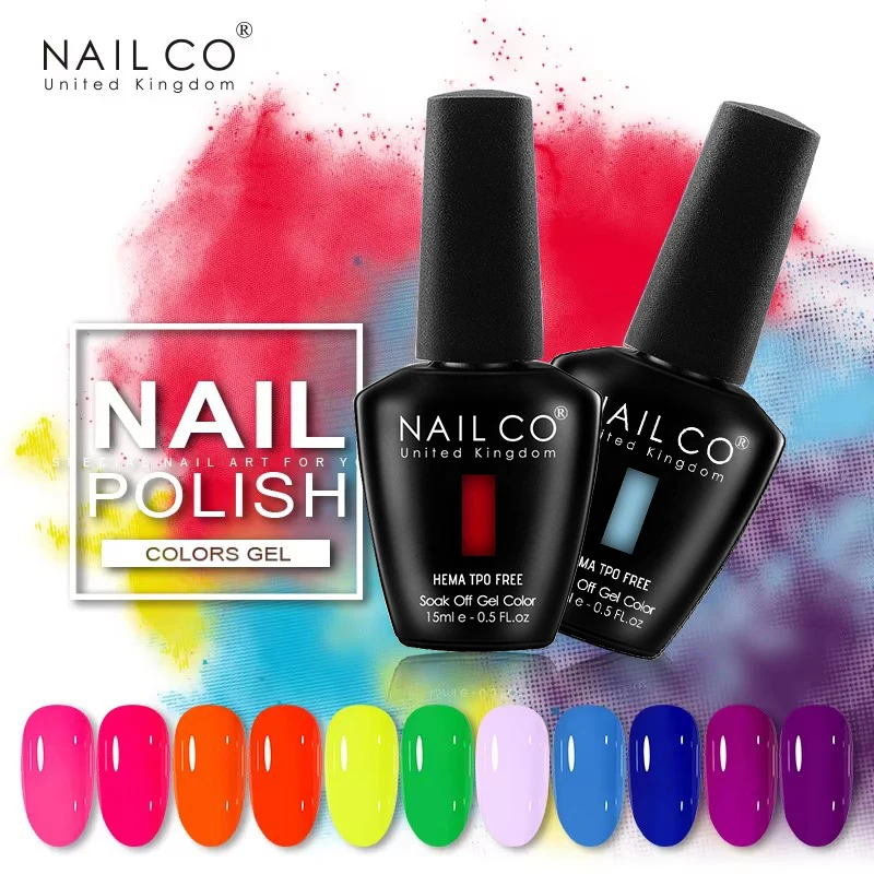 

NAILCO 15 мл Гель-лак для ногтей Розовый Красный Цвет Серия Lakiery Hybrydowe Vernis УФ-гель-лак для дизайна ногтей Маникюр Дизайн Лак Gellak