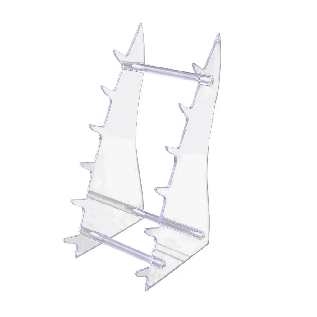 Transparent Knife Holder Home Acrylic 6 Slots Displaying Knives Holder fit  Folding Knife Rack Display Stand Knife Collectors