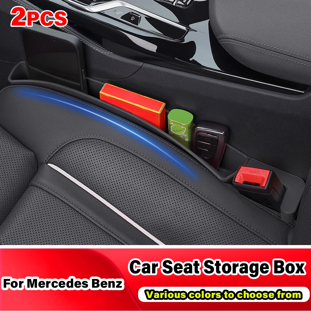 Car Seat Console Gap Filler Side Organizer Pocket Multifunctional Storage Bag Accessories For Mercedes Benz W205 CLA AMG W204 ML