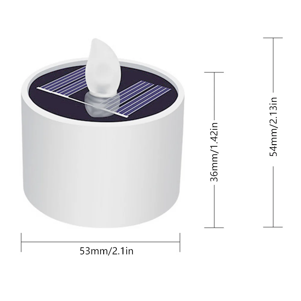 Luz de té Solar Led sin llama, luces de té solares impermeables para exteriores, velas recargables, fiesta, jardín, decoración del hogar