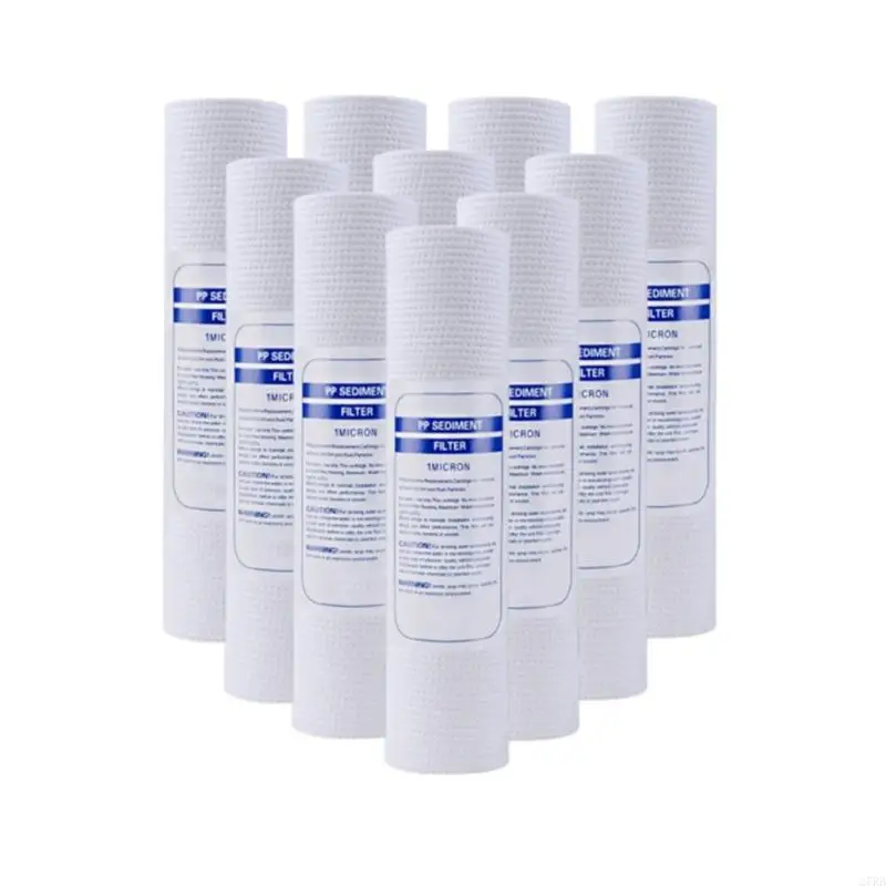 27RB Set of 10 Sediment Water Filter Replacement Cartridge PP Cotton Filter Cartridge Polypropylene Material for Whole House