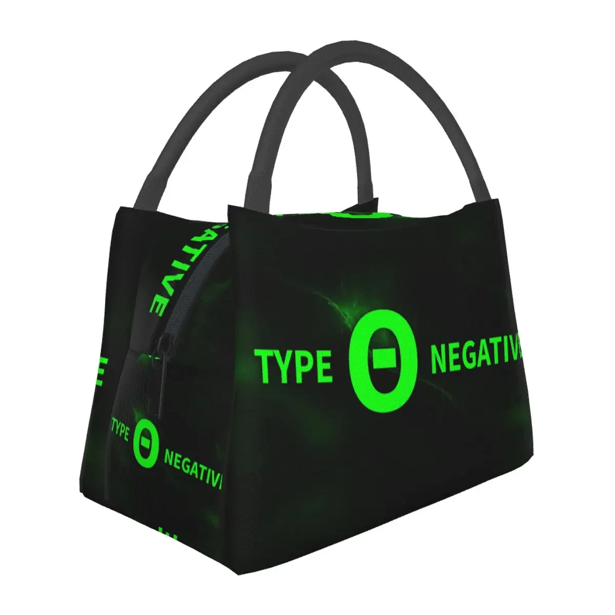 Type O Negative Lunch Bags Insulated Bento Box Portable Lunch Tote Picnic Bags Cooler Thermal Bag for Woman Girl Office