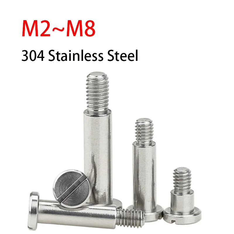 M2 M2.5 M3~M8 304 Stainless Steel One-word Slotted Plug Positioned Shaft Shoulder Step Screw Plug Limit Screw Bearing Bolt GB830