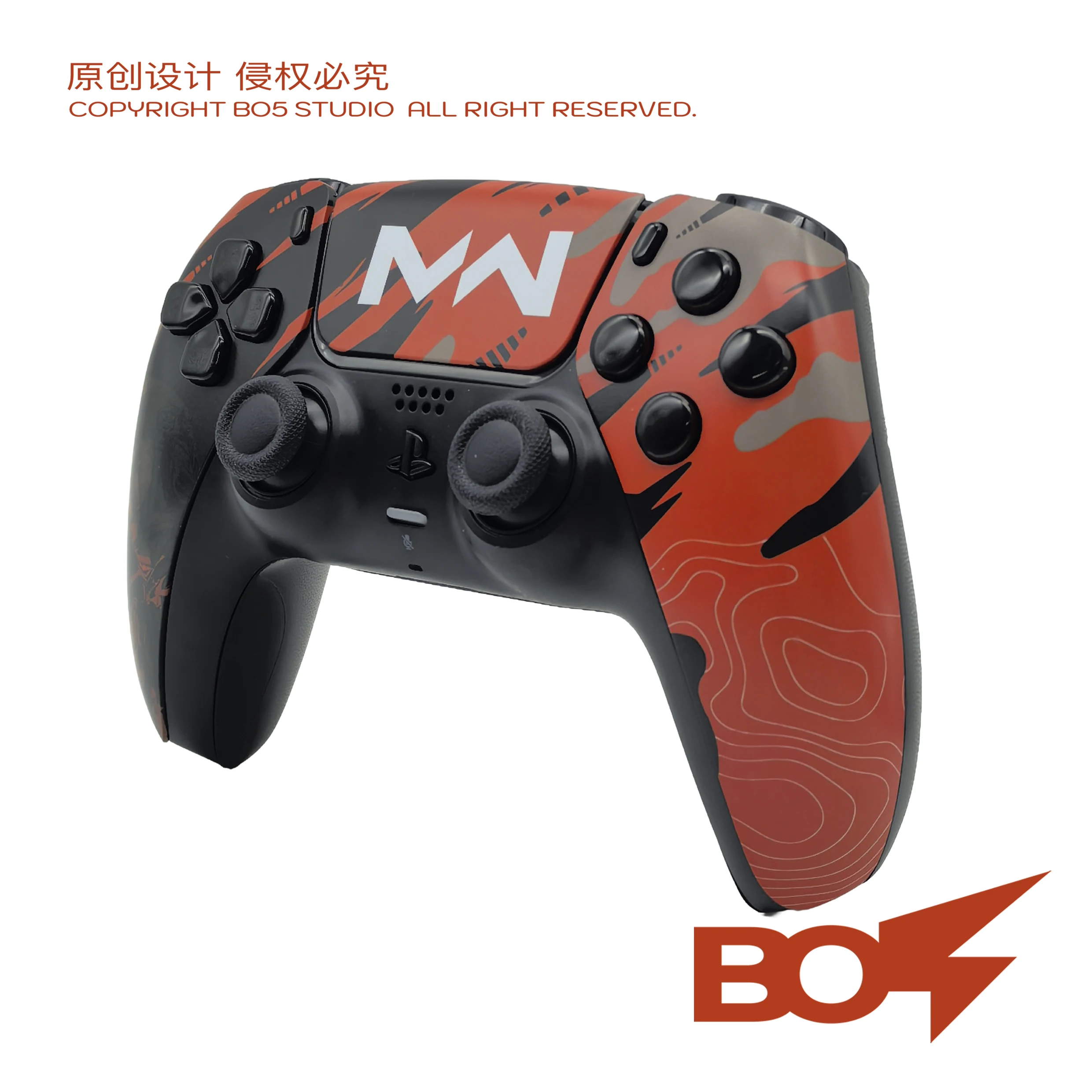 BO5 Call of Duty Durable Coating Replacement Front Shell Touchpad Compatible with PS5 Controller BDM-010/020/030/040/050 view 3