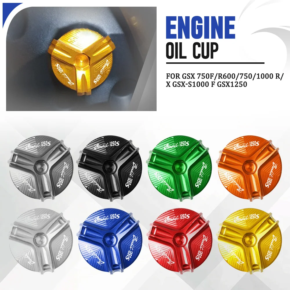 

For SUZUKI GSX 750F/R600/750/1000 R/X GSX-S1000 F GSX1250 F CNC Motorcycle Engine Oil Filter Cup Plug Cover Screw M20*1.5