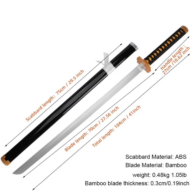 Nouveau Jujutsu Kaisen Katana personnage en bois de bambou armes de jeu de rôle accessoires de jouets avec cadeau de noël Anime objets de collection