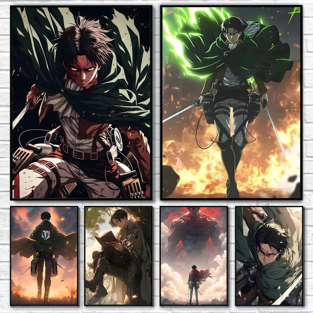 Oil Painting By Numbers Anime Characters Levi Ackerman  DIY Number Drawing Canvas Pictures By Numbers Home Decor Large Size