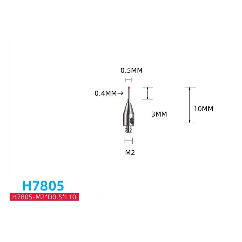 Imagem -02 - Bola Cmm Stylus Rosca Cnc Medição Sonda Ponto Stylus Contato H7805 H1345 H7806 H0033 H7808 H8663 H0034 H0035 Cmm Probe m2