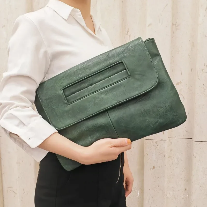 Fashion Women\'s Clutch Bag Pu Leather Ladies Envelope Bag Clutch Evening Bag Female Clutches Handbag Portable Wristlet Bag