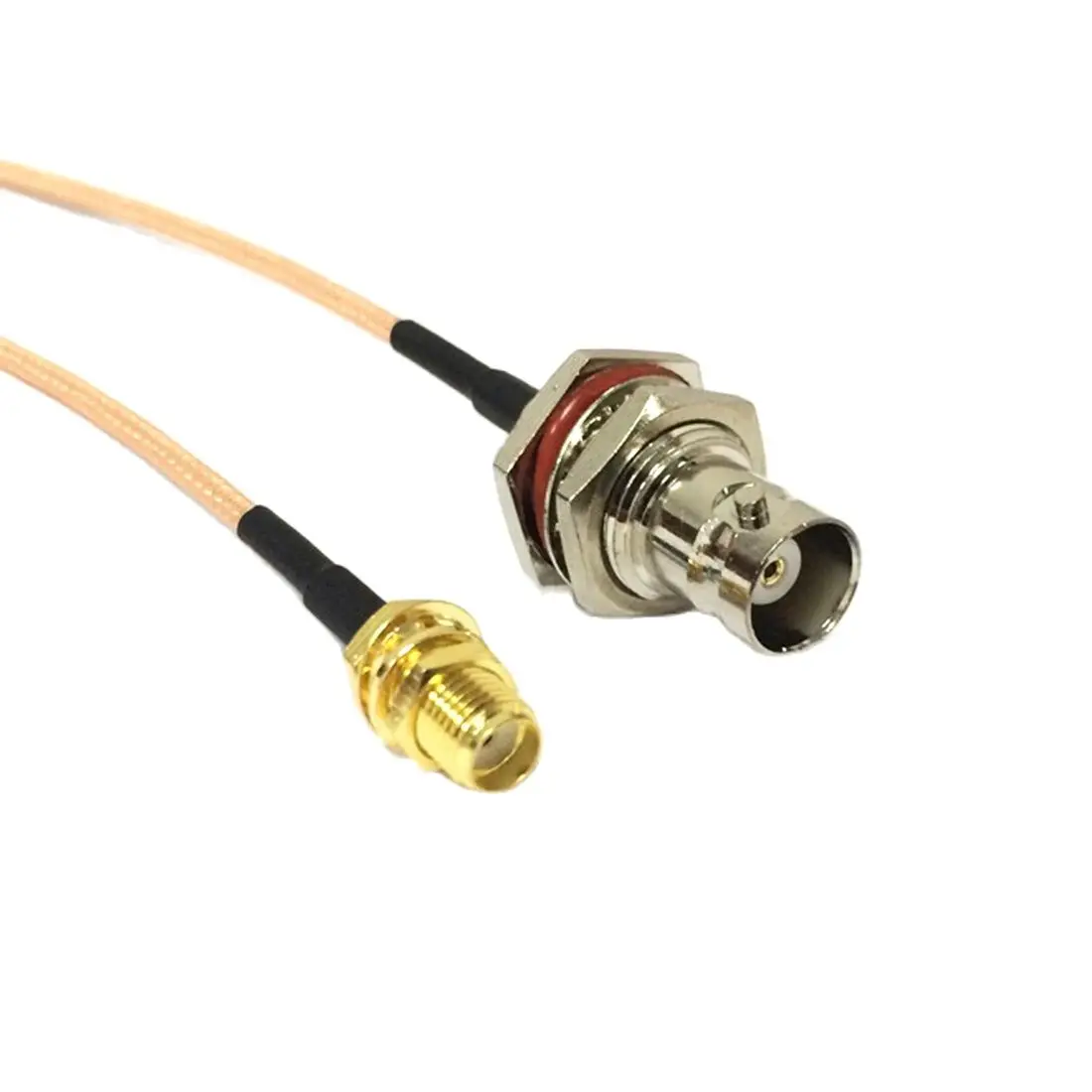 10pcs Antenna Cable 15cm SMA Female Bulkhead Switch BNC Female Jack Nut Chassis Pigtail Adapter Wholesale