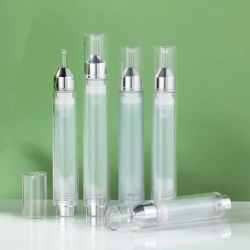 1 Stück nachfüllbarer Reise-Druckbehälter 5/10/15ml Leere DIY Airless-Spritze Hochwertige Pumpe Augencreme Ätherisches Öl Flasche – Detail 8