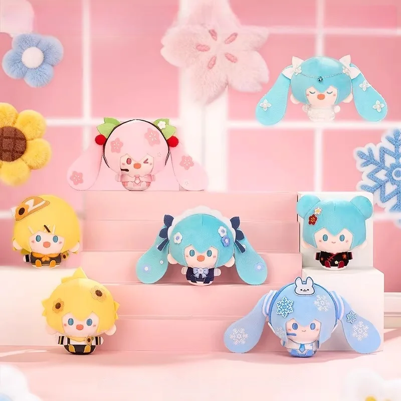 

Новые оригинальные брелоки Hatsune Miku, 6 стилей, серия «Цветы четырех сезонов», плюшевые подвески-куклы, аниме-аксессуары, игрушки-подвески