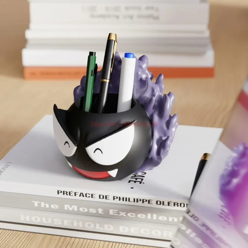 Pokemon Gk Gastly Anime Peripheral Creative Stationery Storage Pen Holder Action Figure Model Toy Halloween Birthday Gift To Kid