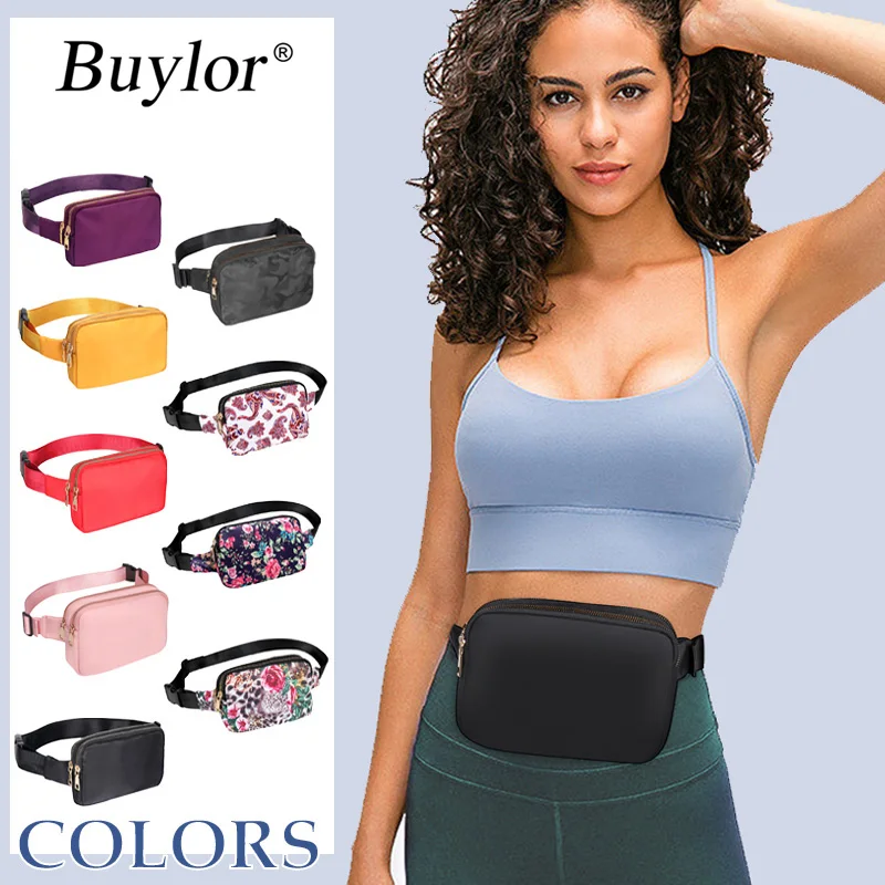 

Buylor Fashion Waist Bag Women Zipper Fanny Pack Hip Bum Bag Sports Shoulder Chest Pack Waterproof Crossbody Bag Travel Belt Bag