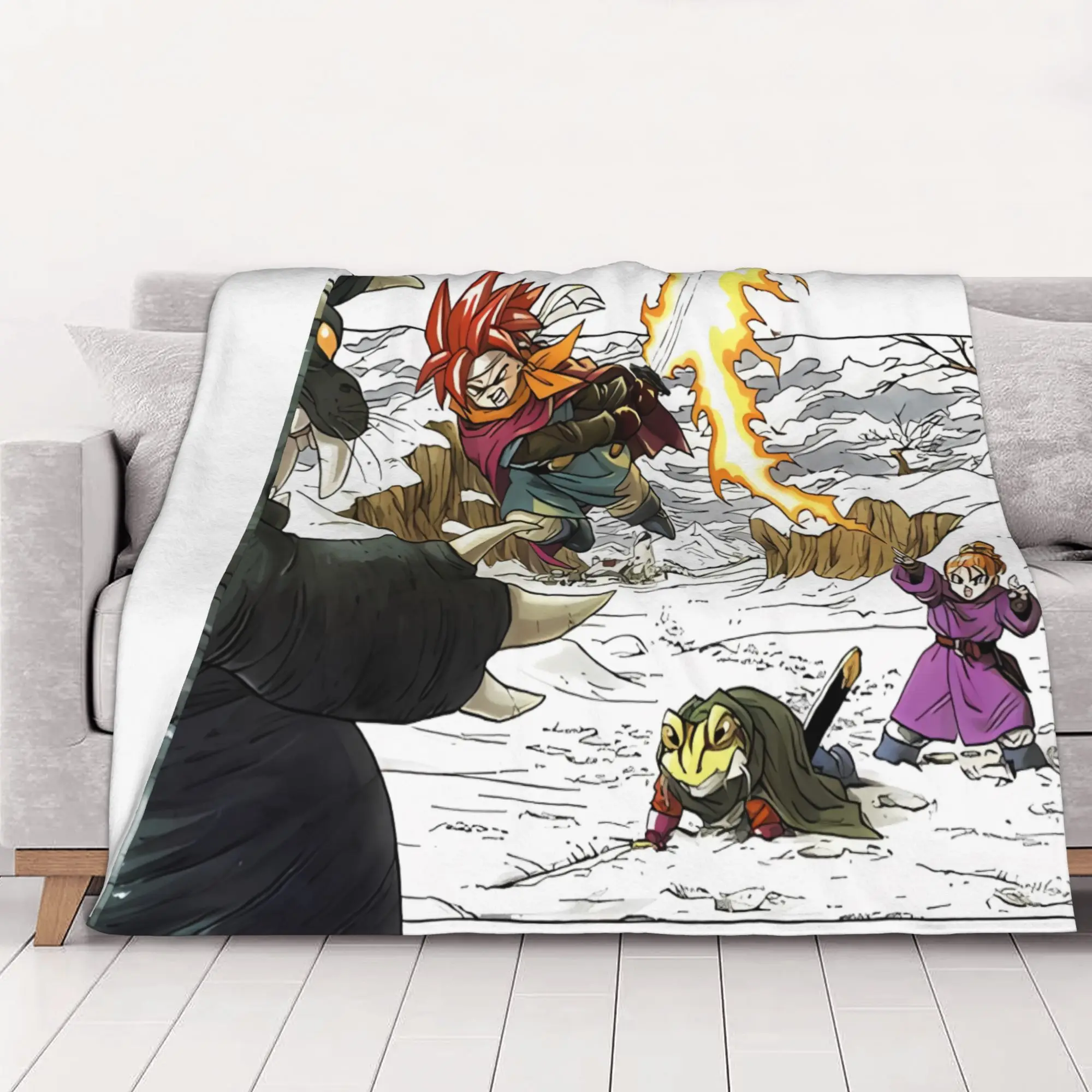 1PC home Cute Room Decor Chrono Trigger Blanket Throw Blanket Chrono Trigger Novelty Warm Blanket All Season