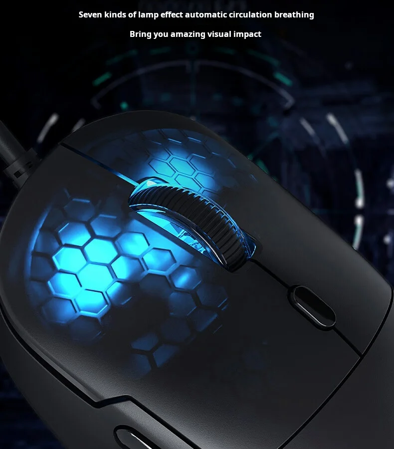 AULA S35 Wired Gaming Mouse 1000HZ Rate of Return Macro Programming Drive Ergonomic Esports Peripherals