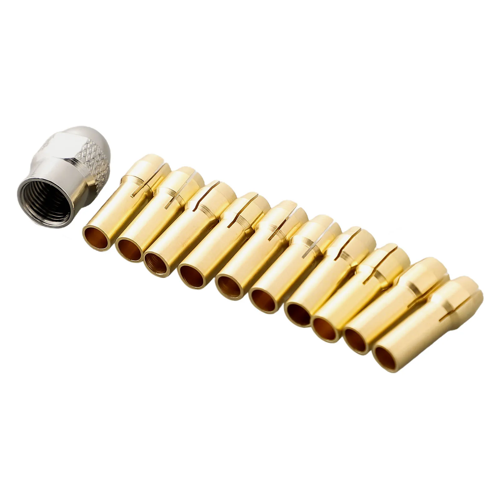 11pcs Mini Drill Set, Brass Collet Chuck for Power Tools, Compatible with Most Rotating Tools, Clamping Diameter 0 5 3 2mm