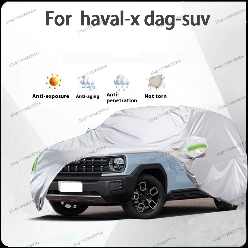 

Чехол для автомобиля Haval X-Dag Fit — водонепроницаемый, пылезащитный, солнцезащитный козырек (УФ), снегозащитный | Серебряное полное покрытие с защитой в течение всего дня