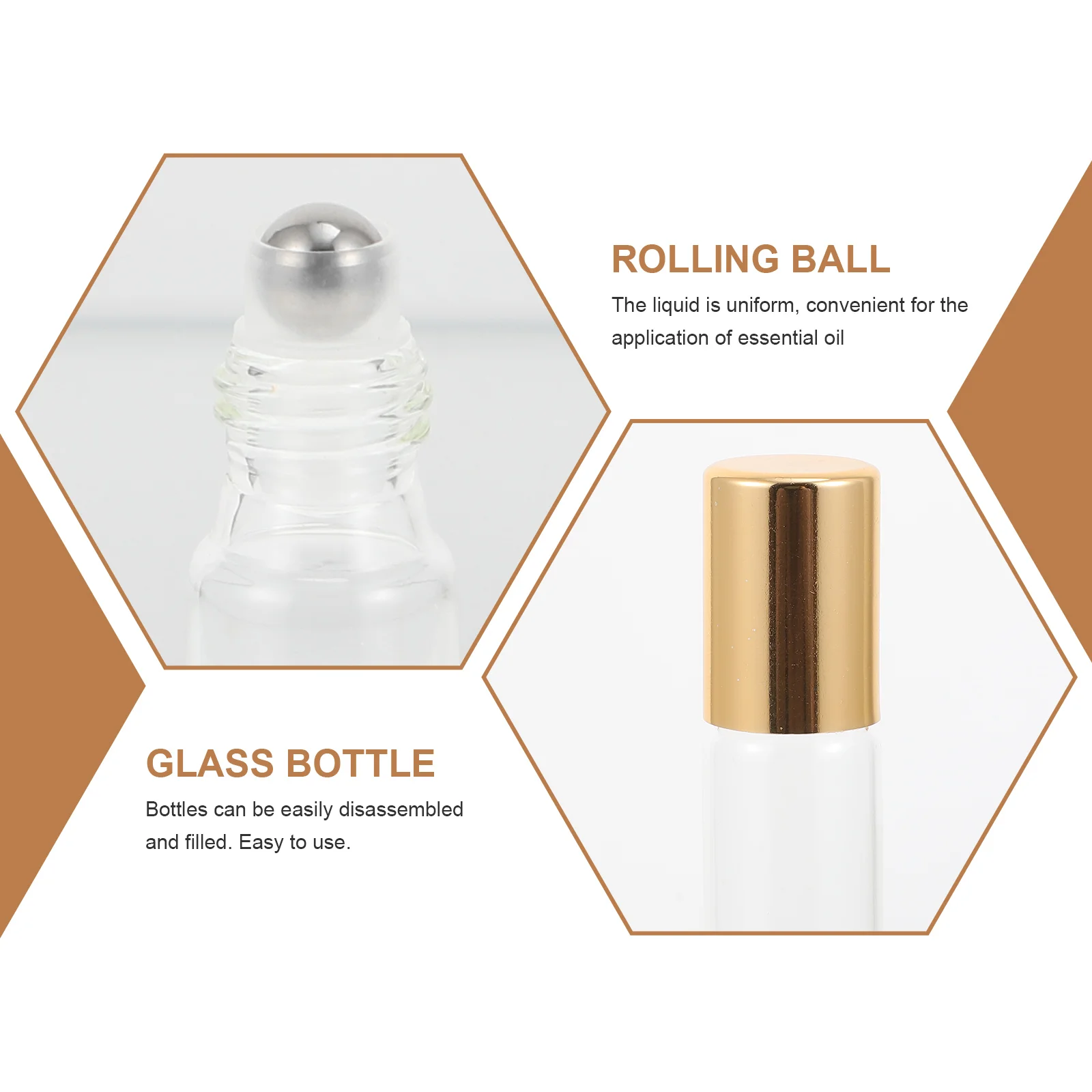 Rollerfles etherische olie Draagbare roll-on flessen Subpakketcontainer Kleine parfumcosmetica