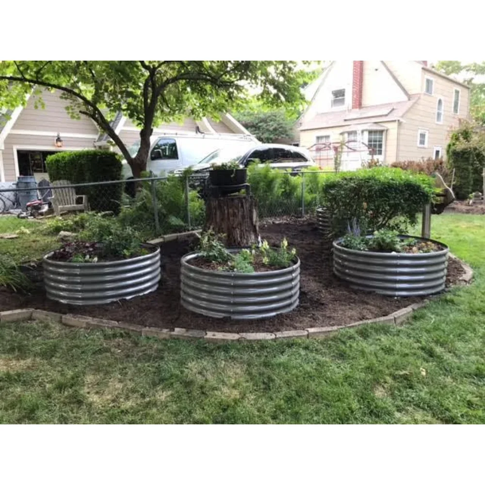 

6-Pack Deep Root Galvanized Raised Garden Beds Outdoor for Planting Vegetables Flowers Herb,Galvanized Raised Garden Beds