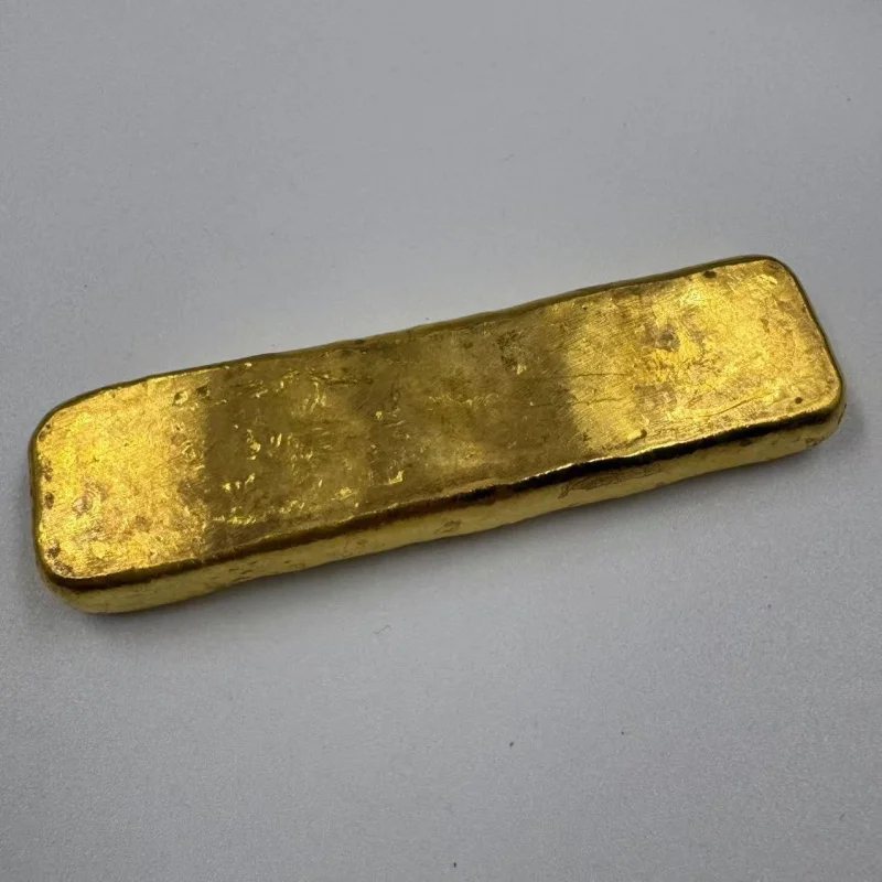 Antique-style gold ingot craft Tianjin Zuchiwanbao Gold Bar Gold-colored brass material, not a gold propJ4