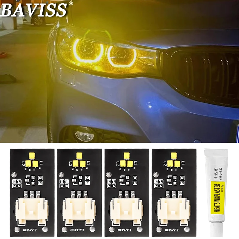 For BMW 3 Series F30 F31 F34 2012-2016  CSL Yellow DRL  Modules Board Set  LED Daytime Running Light DRL Module  1set