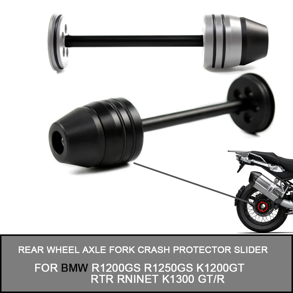 

Motorcycle Rear Wheel Axle Fork Crash Protector Slider For BMW R1200GS R1250GS K1200GT R1250 GSRTR R nine T R nine T K1300 GT/R