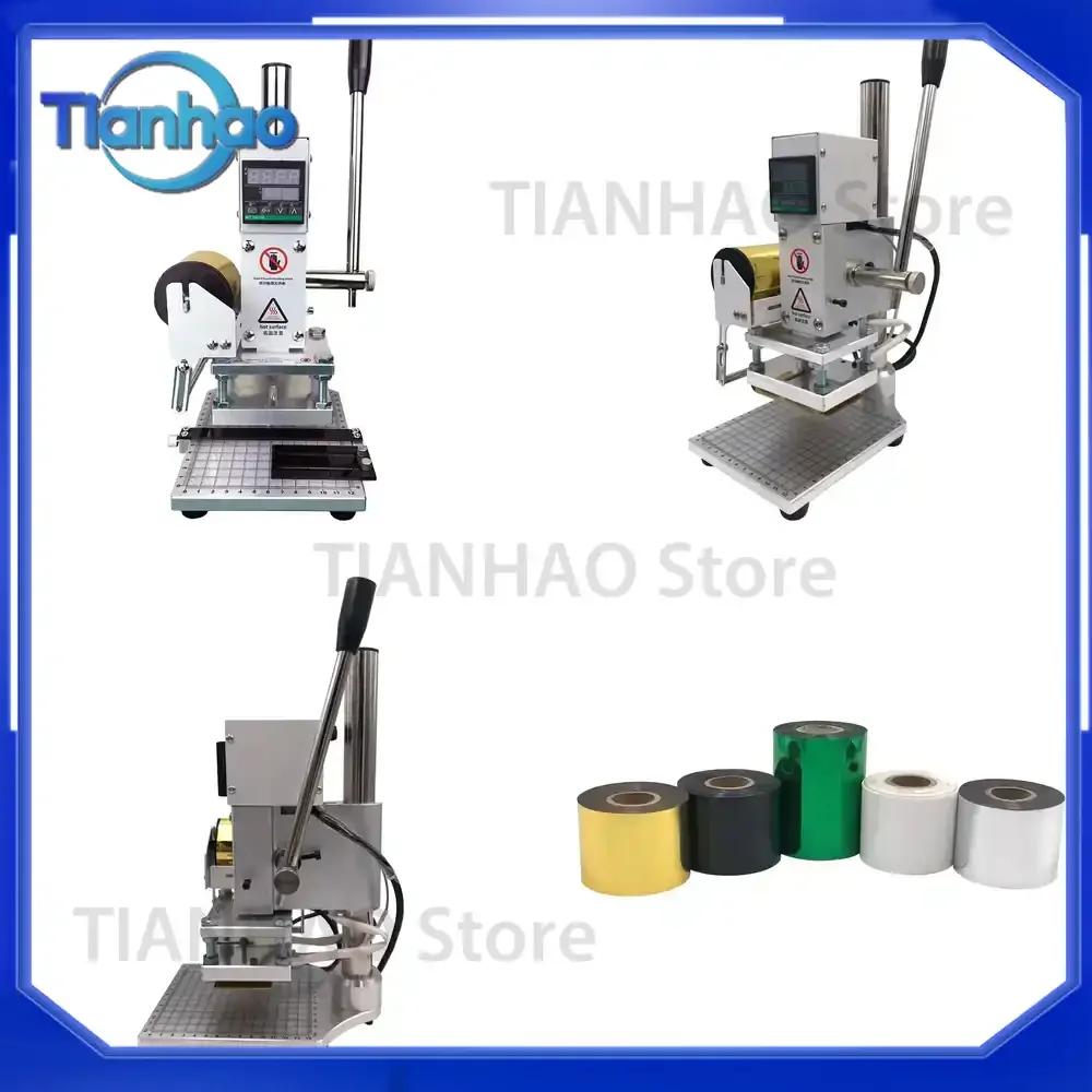 Leather Jewelry Gift Box Embossing and Hot Stamping Machine with Position Slider for Custom Logo Printing