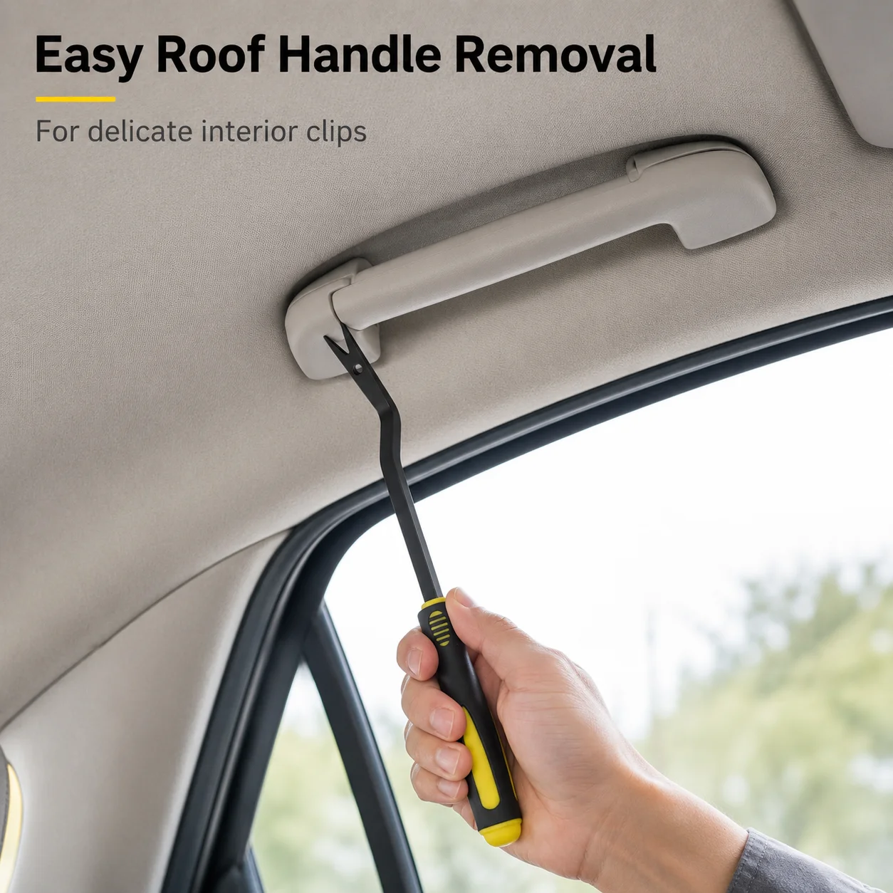 Vehicle Roof Handle Disassembly Tool Non Marring Pry Tool Car Interior Trim Removal ToolClip Remover AutoMaintenance Repair Tool