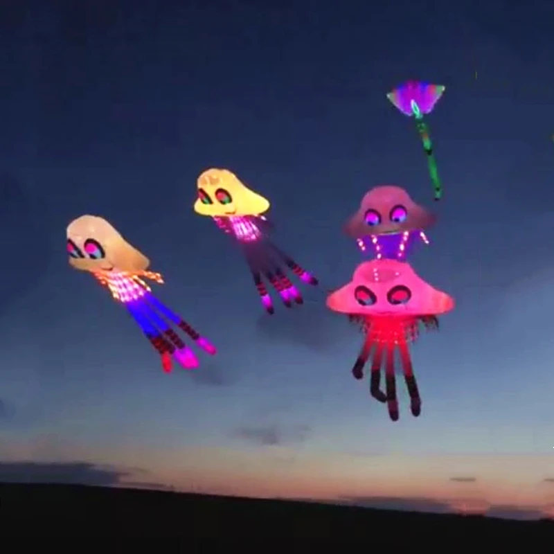 Large led kites flying for adults kites led octopus kites inflatable games jellyfish kites Outdoor toys goldfish kites 3d kite