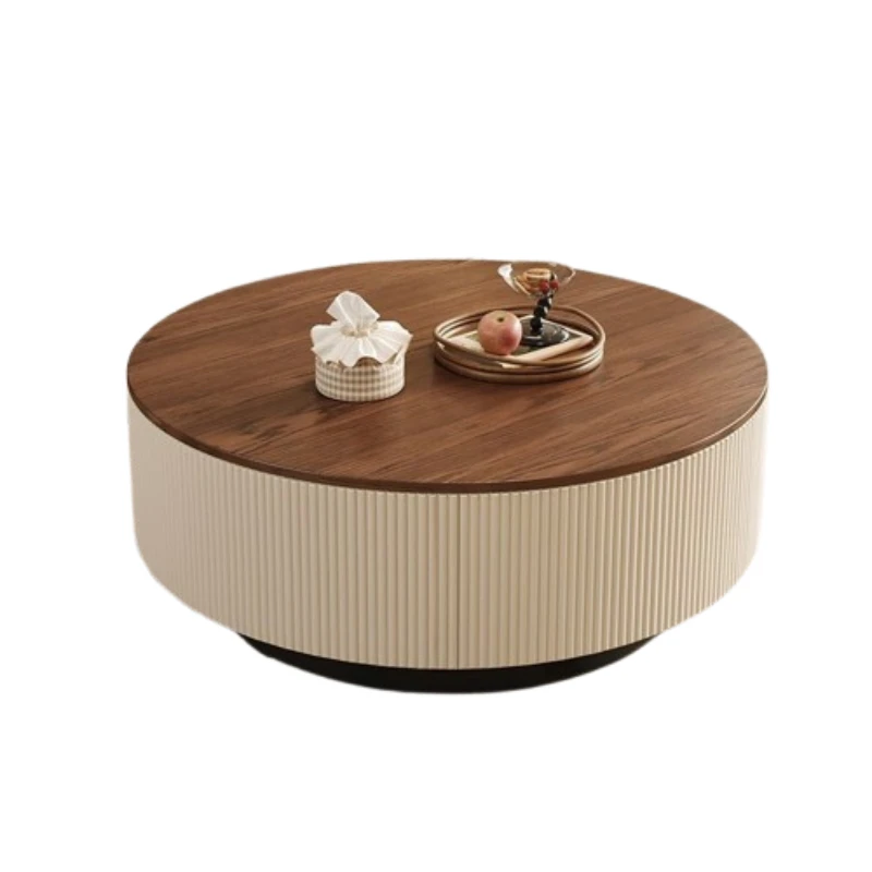 طاولات القهوة اليابانية العتيقة التصميم الحديث طاولات القهوة المستديرة الفاخرة خمر أثاث خشبي ميسا دي سنترو دي سالا #6
