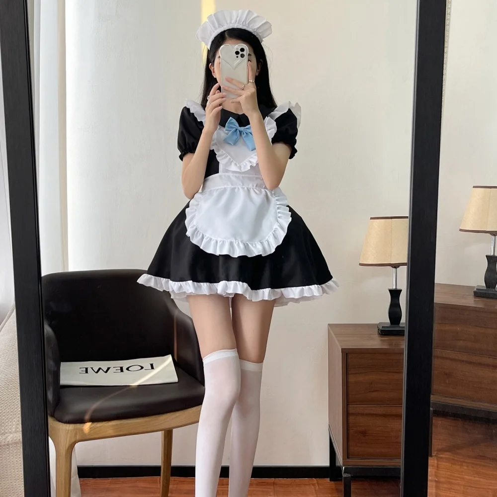 زي خادمة أميرة جذاب للتنكر في الهالوين وعروض الأزياء، فستان لوليتا بنمط أوراق الخريف اليابانية للنساء #1