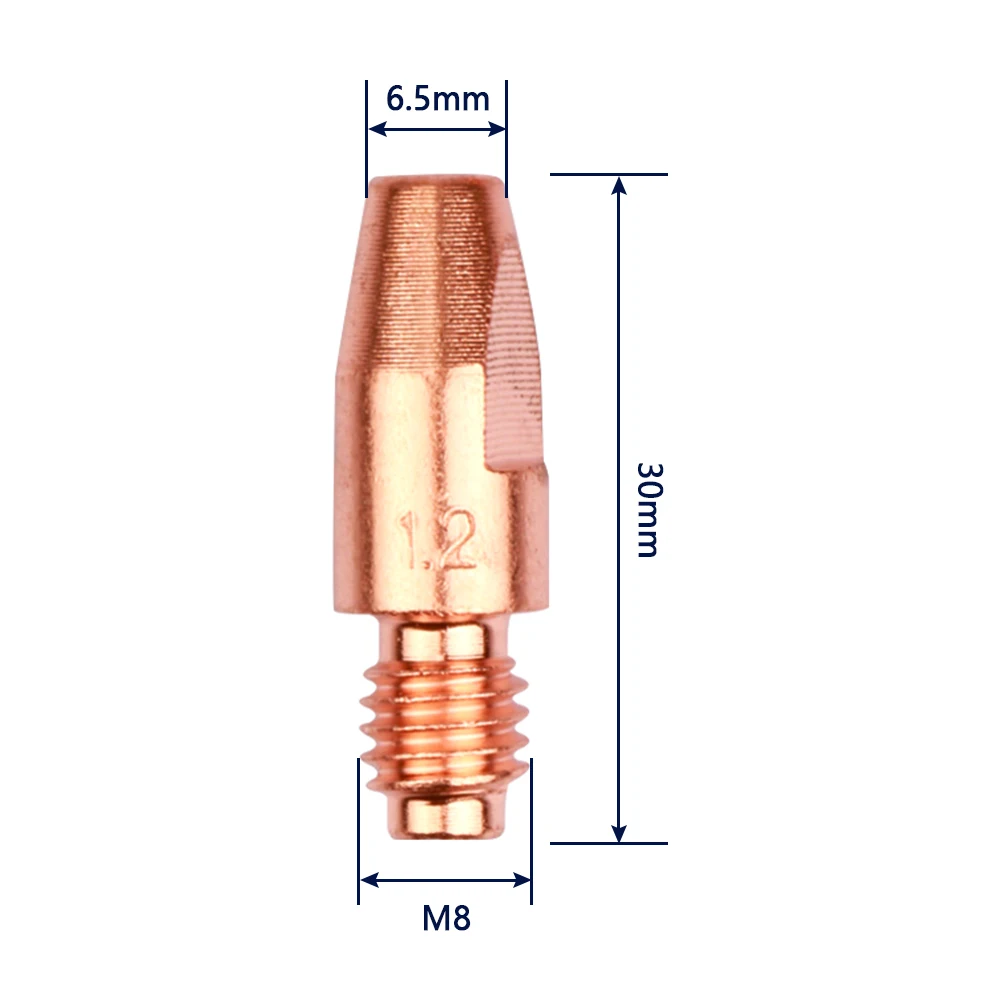 36KD MIG Welding Torch Tips Consumables M8*30mm 0.8/1.0/1.2/1.4 mm Holder Torch Gun Nozzle MIG MAG Co2 Gas Soldering Accessories