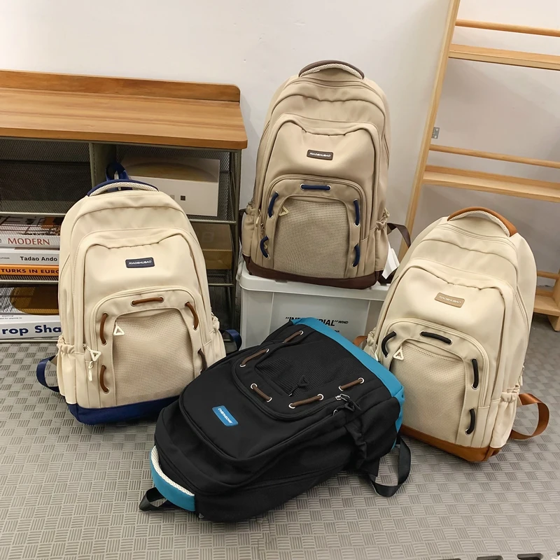 Fashion Backpack Women Large Capacity Waterproof Laptop Backpack Unisex College School Bags Trendy Cool Netbag Travel Book Bags
