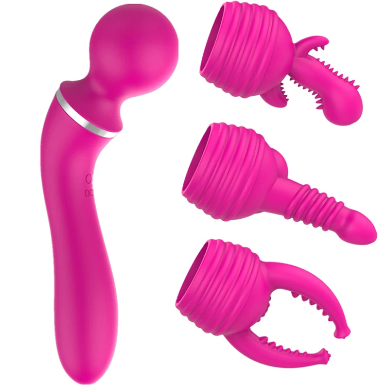 10-frequentie Dual-Motorische Vrouwelijke Masturbatie Av Wand Krachtige Vibrador Herkenbare 4-In-1 Wand Massager