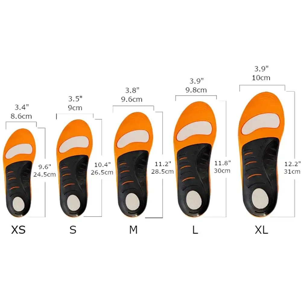 Plantillas deportivas ortopédicas Unisex, soporte de arco duro de 3cm, corrección Horizontal del pie plano, alivio del dolor para fascitis Plantar, almohadilla para zapatos