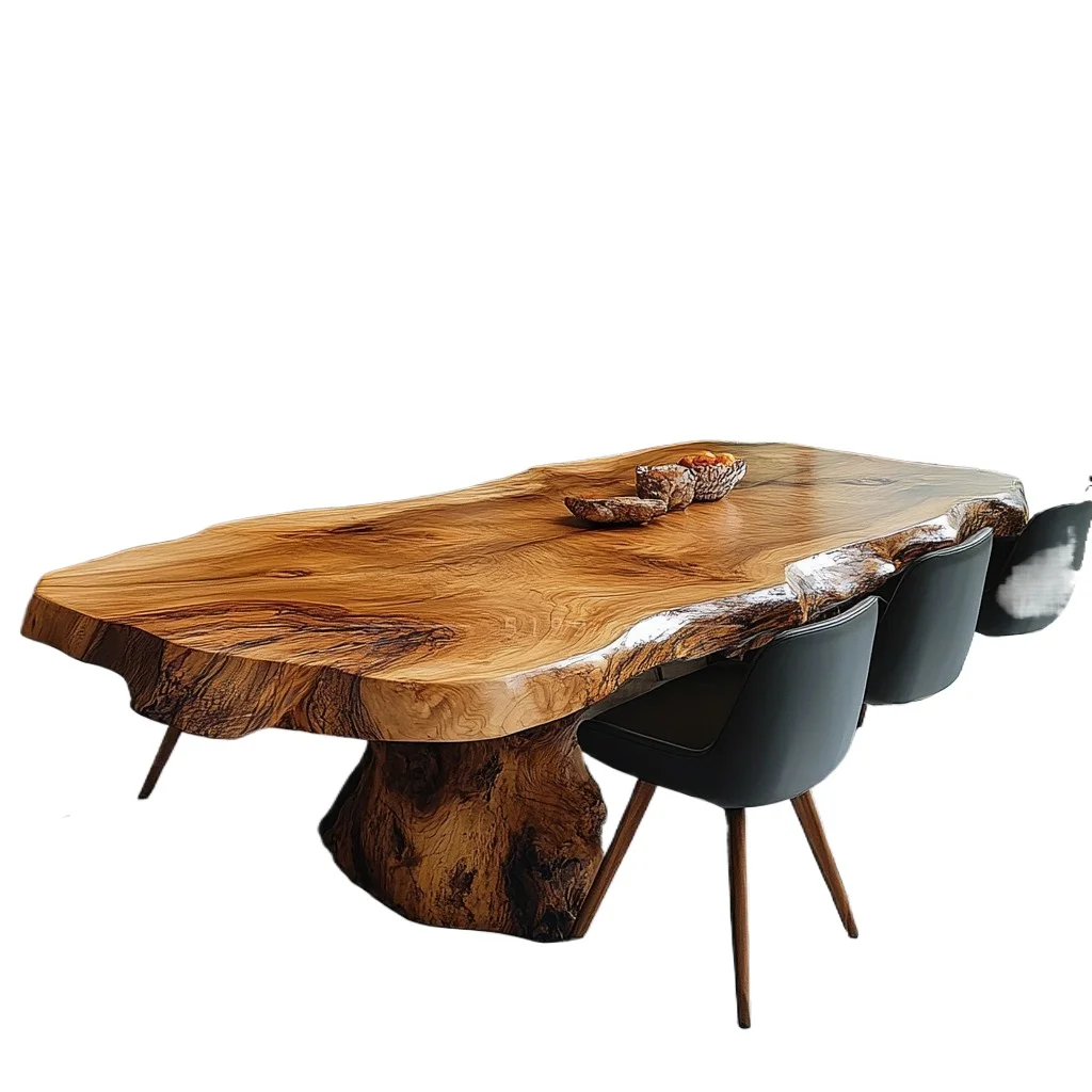 

Обеденный стол из бревенчатого ветра, мебель для чайного столика из цельного дерева