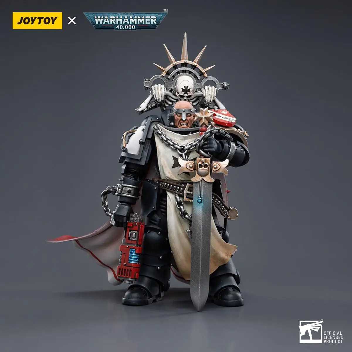 JOYTOY Warhammer Black Templari Maresciallo Baldeckrath Eberwulf & Rolantus 1:18 Figure Modello di gioco Mecha Collezione di giocattoli Ornamento