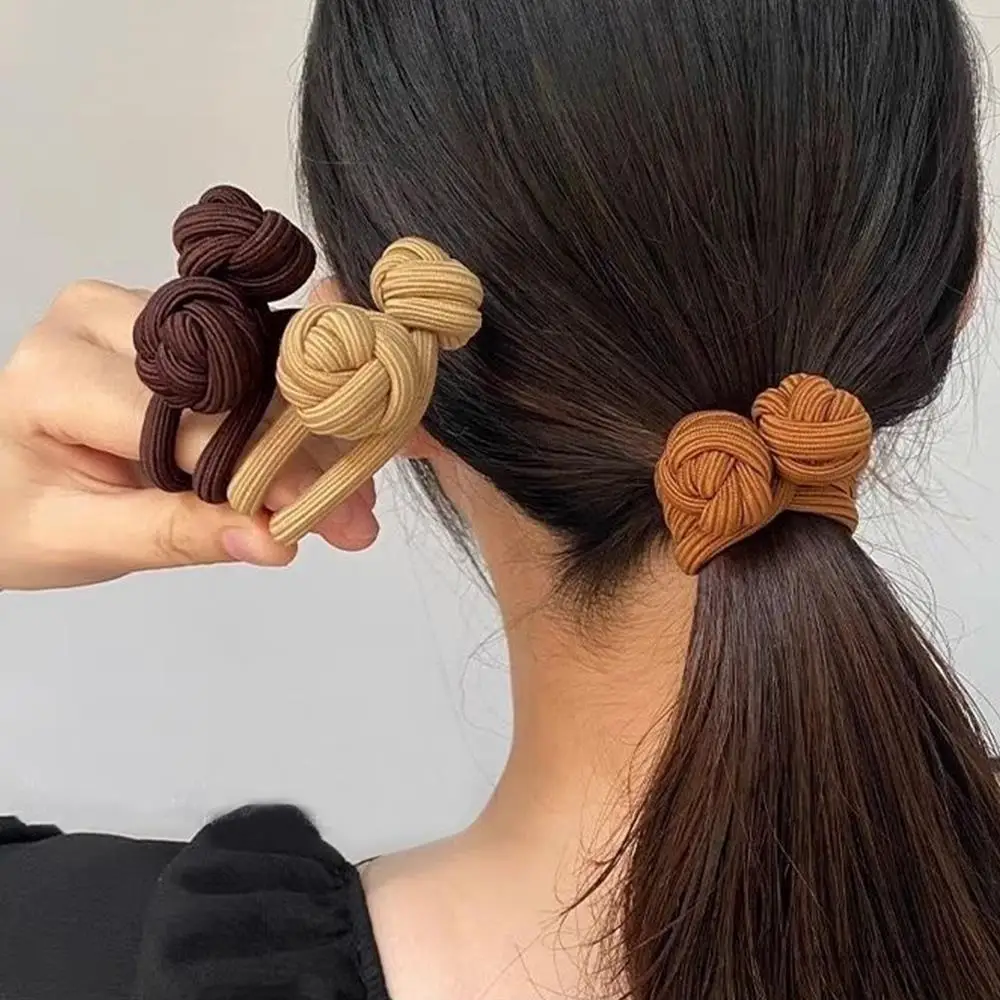 

Ponytail Holder Hair Rope Large Chinese Knot Hair Rope Durable Simple Tie High Elasticity Solid Color Hair Ring Hair Accessories