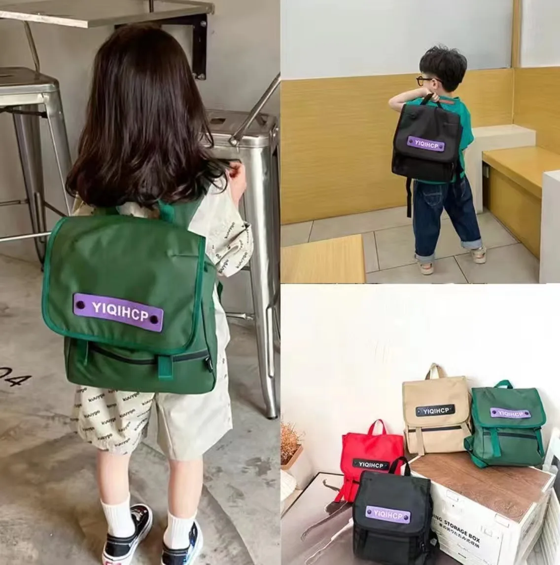 Waterproof Kids Backpack Fashionable Simple Girls Boys' Kindergarten Backpack Big Capacity Lightweight, Girls' Travel Backpack