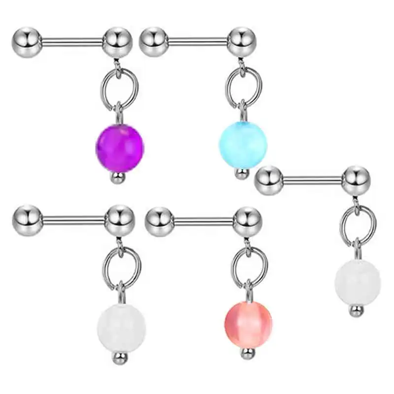 

Wholesales Stainless Steel Ear Tragus Cartilage Piercing Dangle Chain Earring Conch Ear Stud Helix Piercing Body Jewelry 4 color