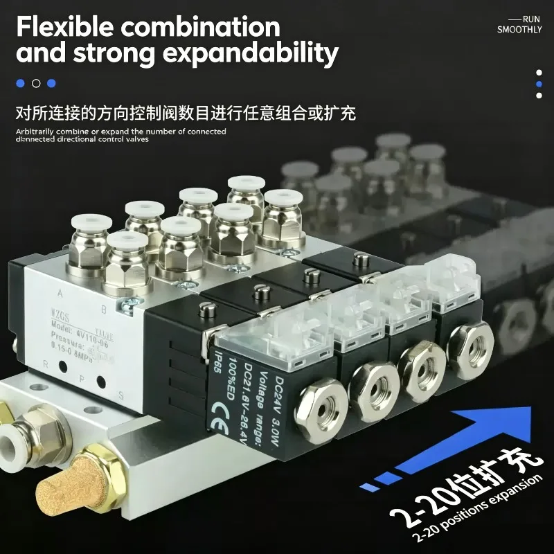 4V110-06 4V210-08 4V310-10 Set Valves 4V410-15 Exhaust Manifold 1F/2F/3F/4F/5F/7F/8F/10F/12F/15F/16F Solenoid Valve Station Base