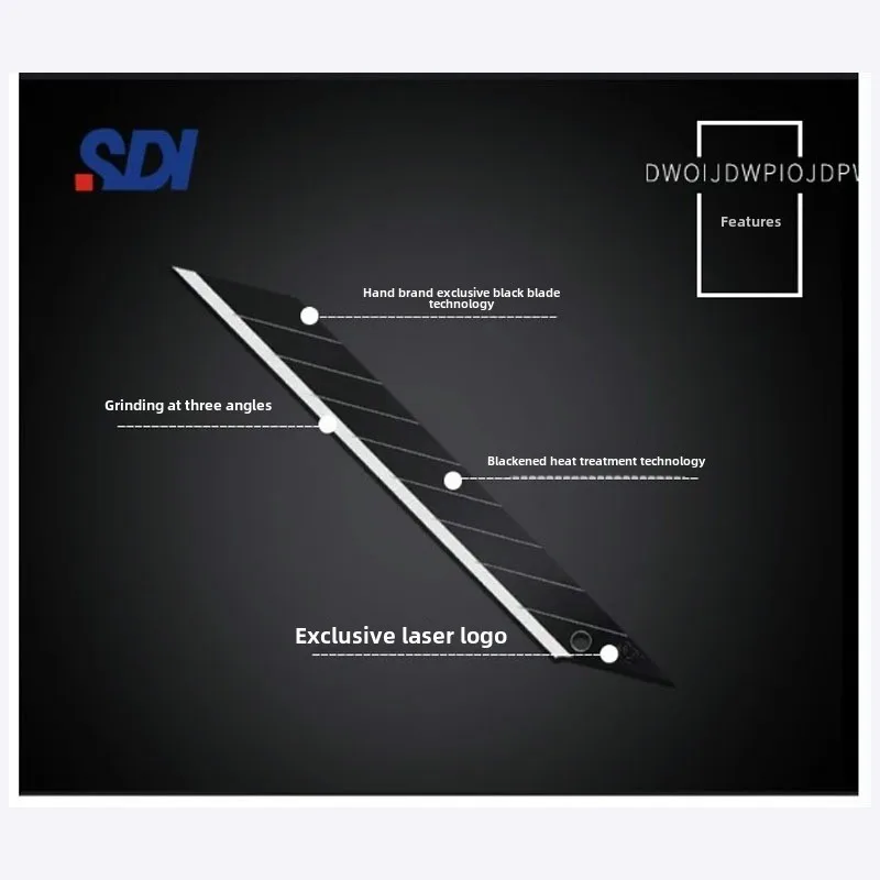 شفرات بديلة SDI للأعمال الفنية 30/60 درجة صغيرة 9 مم عالمية لسكاكين القطع القابلة للسحب والقرطاسية فائقة التحمل. #5