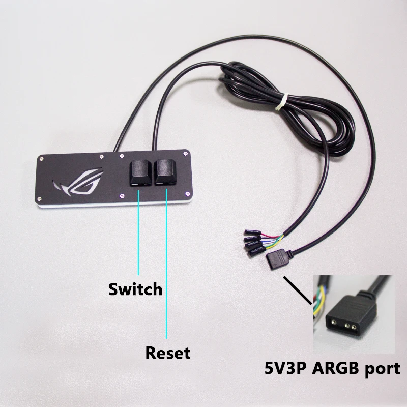 PC Switch reset computer external switch RGB Lighting Desktop Motherboard External Start switch cable PC case accessories cable