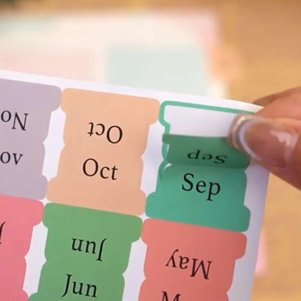 Waterproof Classification Index Easy To Tear Removable Classification Stickers Self-adhesive Easy Read Plan Label Stationery