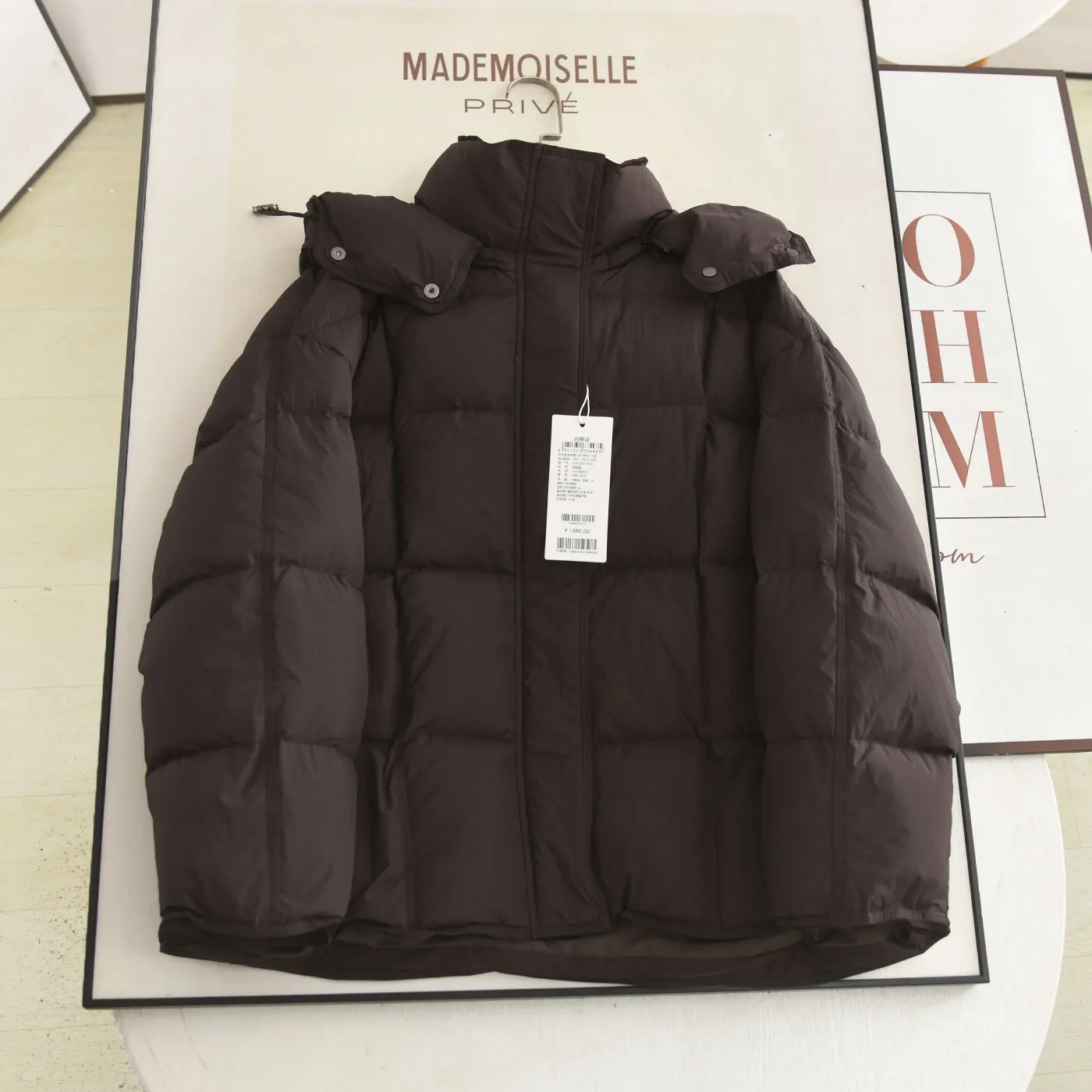 

Warm Brown Hooded down Jaet Women's Loose Fit Casual Bread Coat Outerwear Winter 2025 Thiened Long Sve Commute Sle