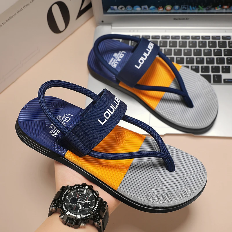 

2025 New Summer Men's Sandals Comfortable High Quality Flip Flops Outdoor Beach Slippers Casual Shoes Cheap Water Shoes 45