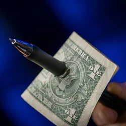 Write-Thru (Gimmick and Instructions) Magic Tricks Close Up Stage Illusions Gimmicks Funny Props Classic Pen Through Bill Effect