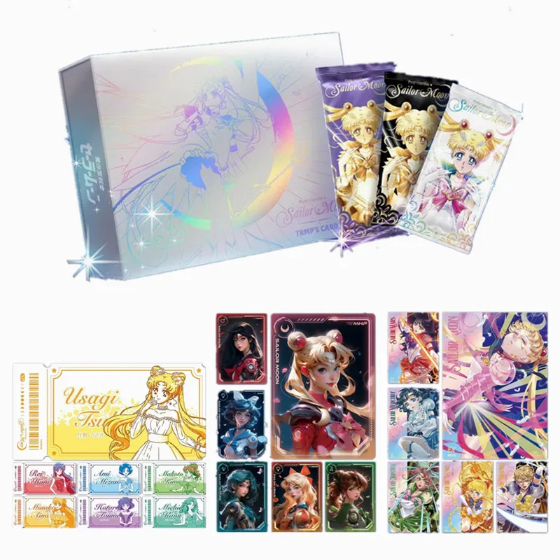 2023 New Anime Sailor Moon Silver Crystal Collection Cards Goddess Story Full Flash Special Edition Cards Children\'s Toys Gifts