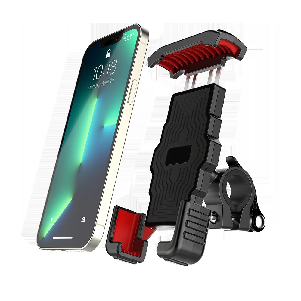 

YTGEE Handlebar Bicycle Motorbike Phone Mount Bracket Anti Vibration One Touch Lock Mobile Stand Motorcycle Cell Phone Holder